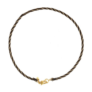  Bruine katoenen Ketting met Slot