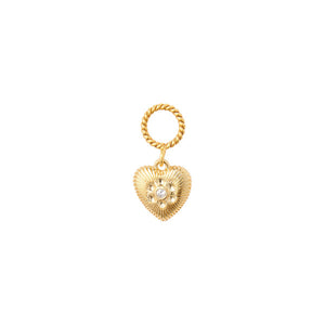 Small gold plated heart with a little diamond for woman