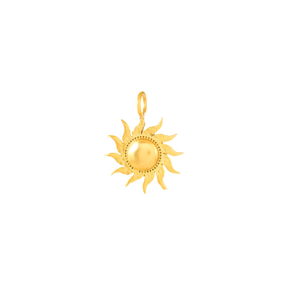 Glowing Gold Sun Charm
