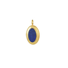 Ovalen Lapis Lazuli Gouden Bedel