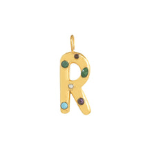 Initial Letter R Met Edelstenen