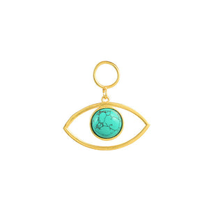 Eye Pendant With Turquoise Stone