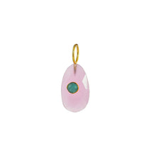 Druppelvormige Edelstenen Hanger Roze Onyx