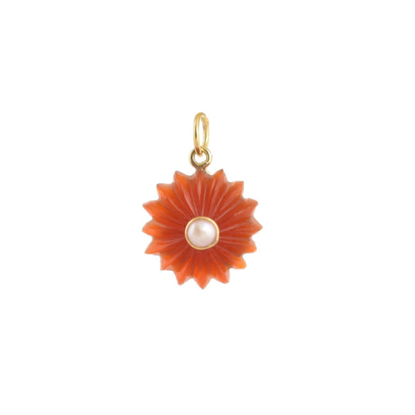 sb4524 zilver hanger edelsmid handgemaakt bloem steen
