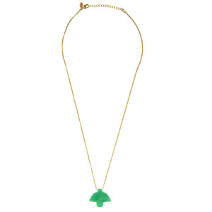 Chrysopraas Handgeslepen Vogel Ketting