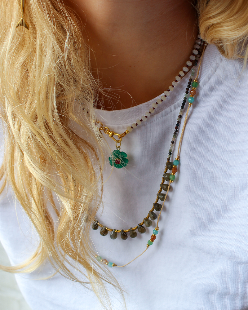 Druppel Edelstenen Ketting Carneool