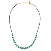 Druppel Edelstenen Ketting Groene Onyx