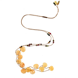 Druppel Ketting Gele Jade