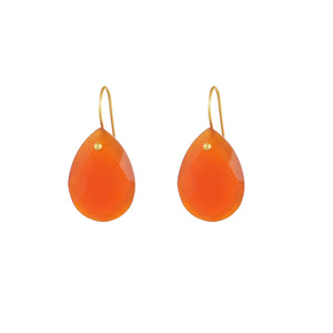 Druppel oorbellen carnelian