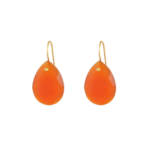 Druppel oorbellen carnelian