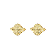 Gouden Planeet Studs Oorbellen