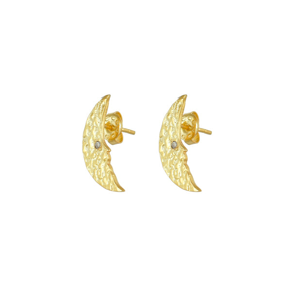 Gold Half Moon Earrings