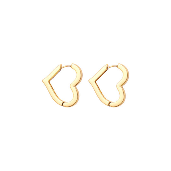 Heart Hoop Earrings for Woman Gold plated