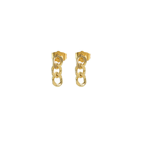 Gold Plated Small Chain Earrings