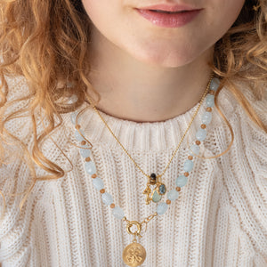 Edelstenen Bedels Gouden Ketting