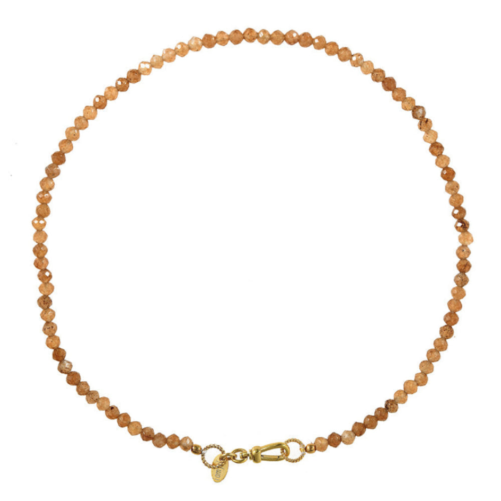 Edelstenen Ketting Met Slot_Brown