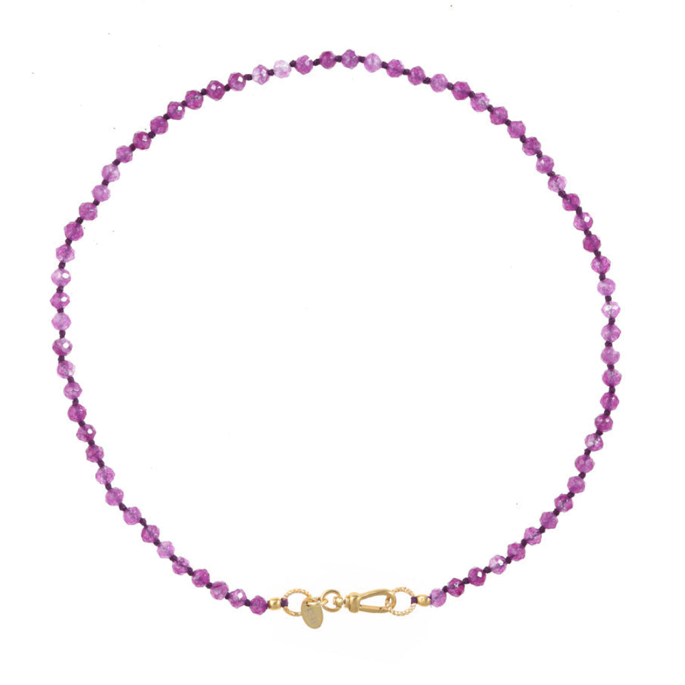 Edelstenen Ketting Met Slot_purple