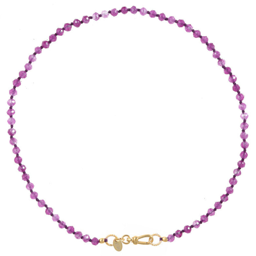 Edelstenen Ketting Met Slot_purple