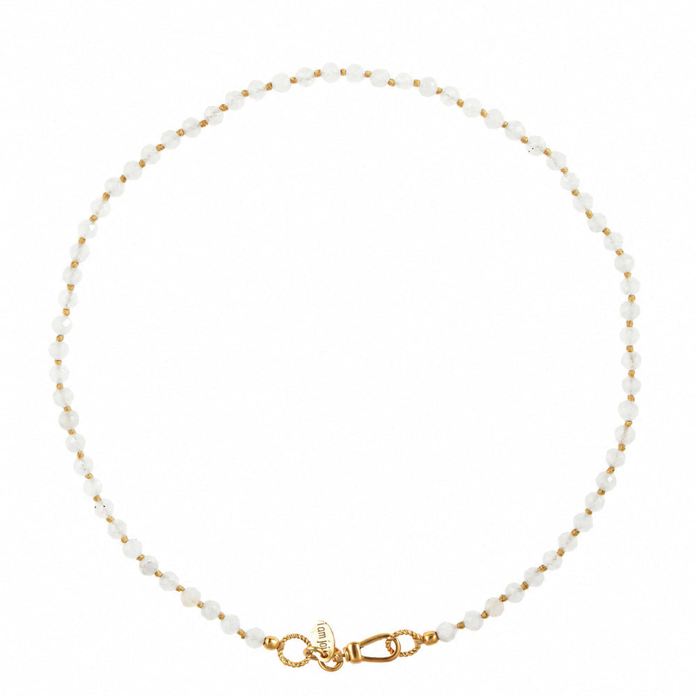 Edelstenen Ketting Met Slot_white