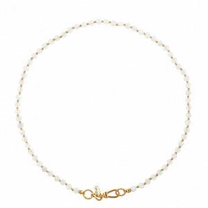Edelstenen Ketting Met Slot_white