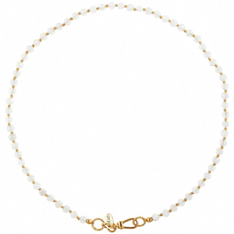 Edelstenen Ketting Met Slot_white