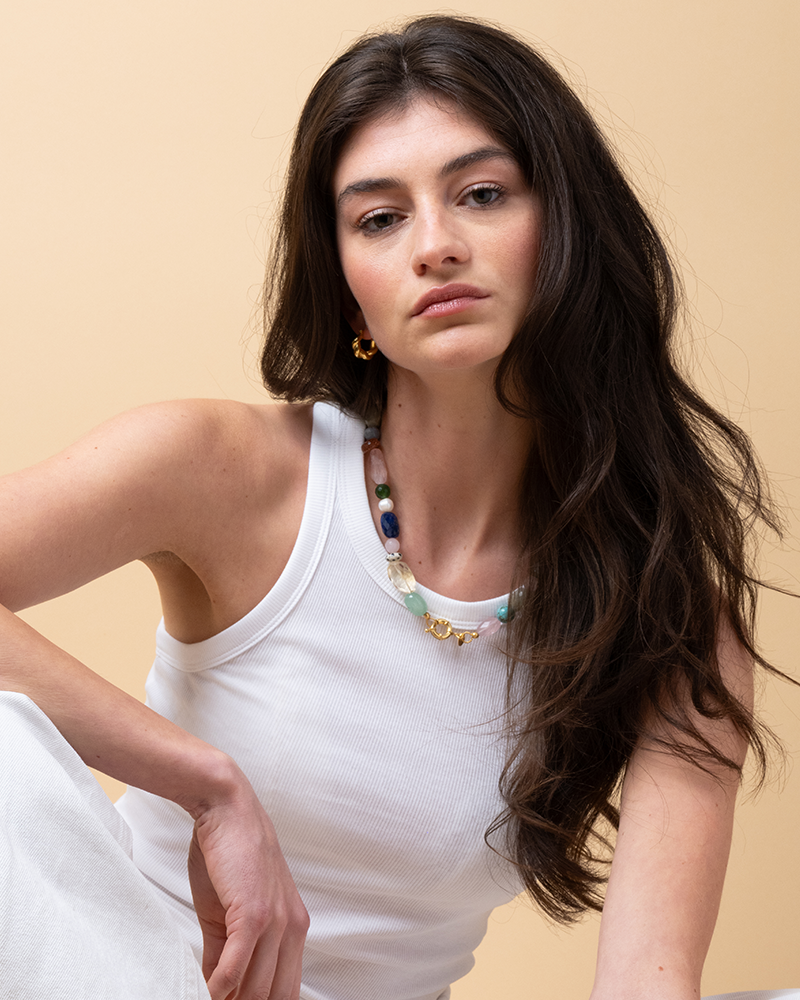 Edelstenen Ketting Multi Jade