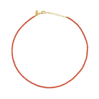 Edelstenen Ketting Koraal Rond