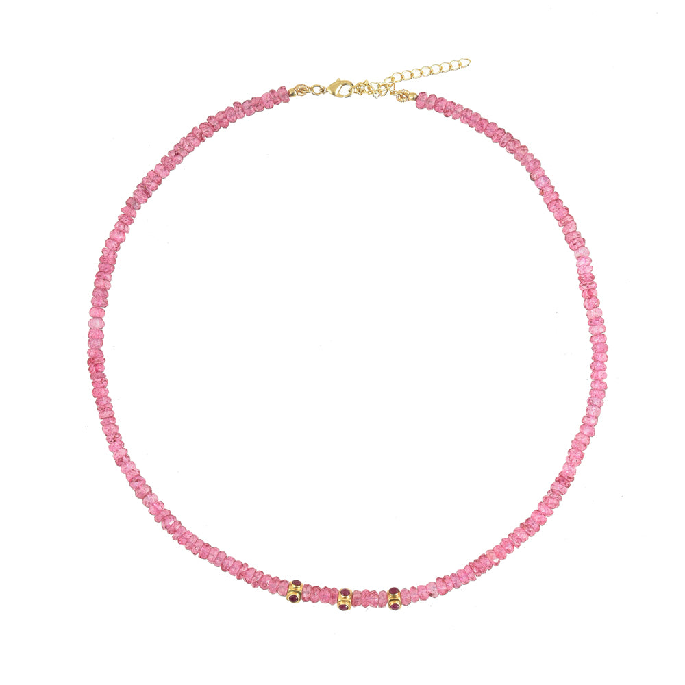 Edelstenen Ketting Roze Toermalijn