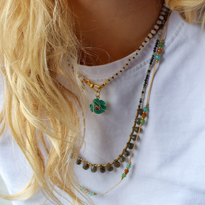 Handgeknoopte Koord Ketting Bruin