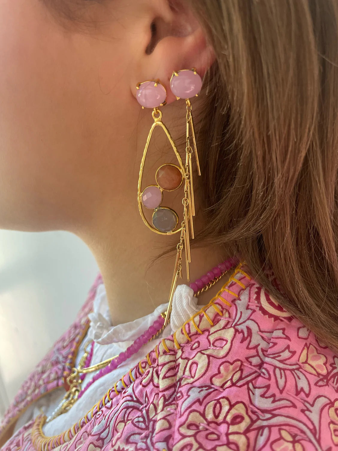 Colorful Stone Earrings 