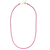 Fel roze Koord Ketting Met Slotje