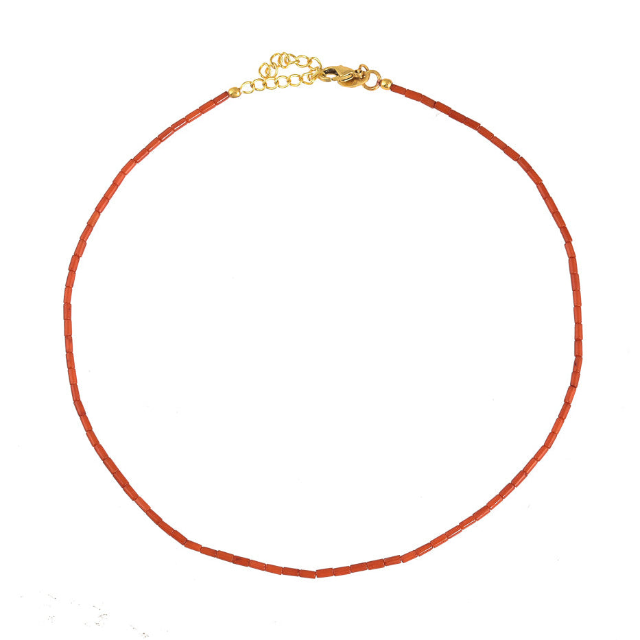 Fijne Koraal Ketting Slotje