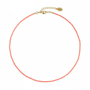 Fijne Koraal Ketting Slotje Roze