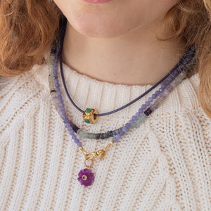 Fluoriet_Edelstenen_Ketting_Paarse_Bloem