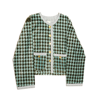 Fluweel Jasje Lichtblauw Pied De Poule