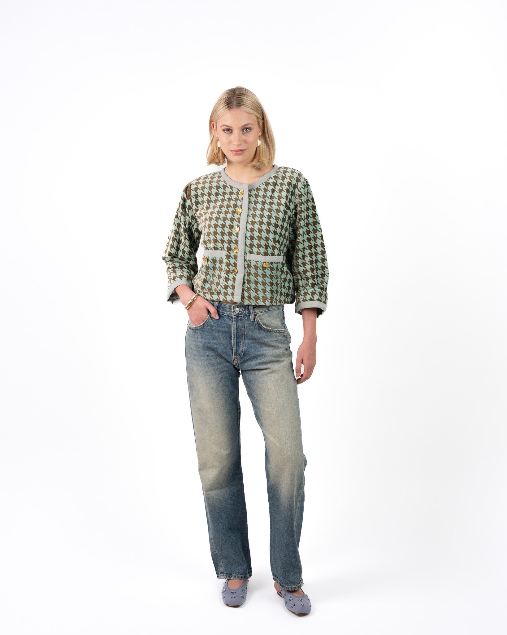 Fluweel_Jasje_Lichtblauw_Pied_De_Poule