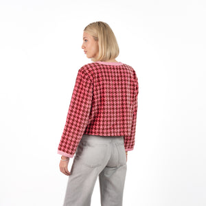 Fluweel Jasje Roze Pied De Poule