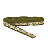 Fluweel kerstlint groen