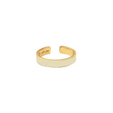 Gebroken Witte Emaille Ring