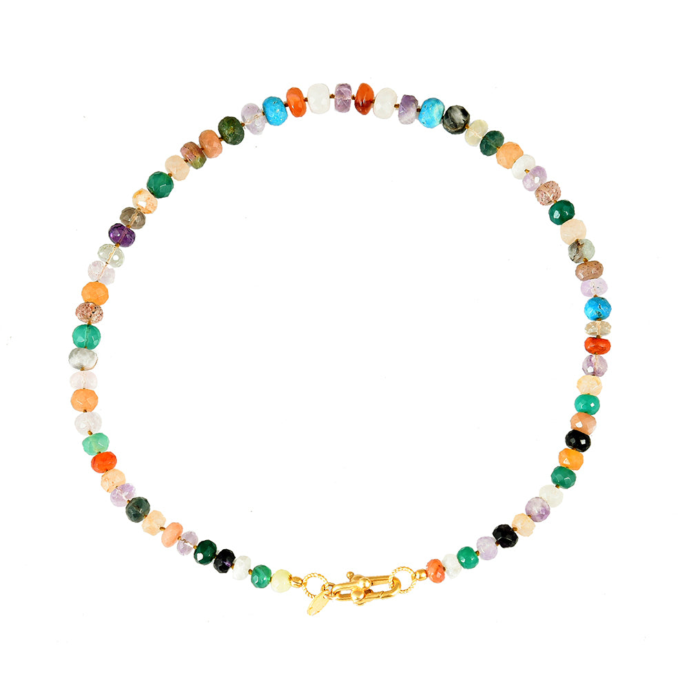 Geknoopte Multi Edelstenen Ketting