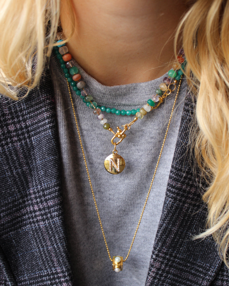 Geknoopte Multi Edelstenen Ketting