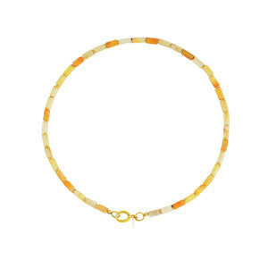 Gele Agaat Staafjes Edelstenen Ketting