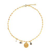 Gele Jade Ketting Met Bedels