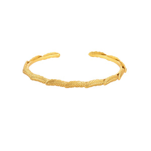 Gouden Bangle Armband Veertjes