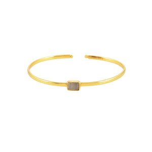 Gouden Bangle Armband met Labradoriet