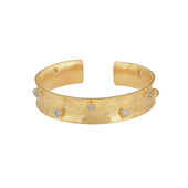 Gouden Bangle Armband met Maansteen