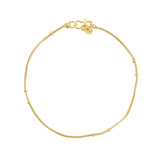 gouden Enkelbandje Fijne Slang Met Details