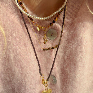 Handgeknoopte Blokjes Ketting Tijgeroog