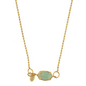Gouden Ketting Edelsteen Sluiting Amazoniet