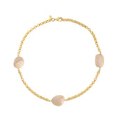 Gouden Ketting met Agaat Stenen